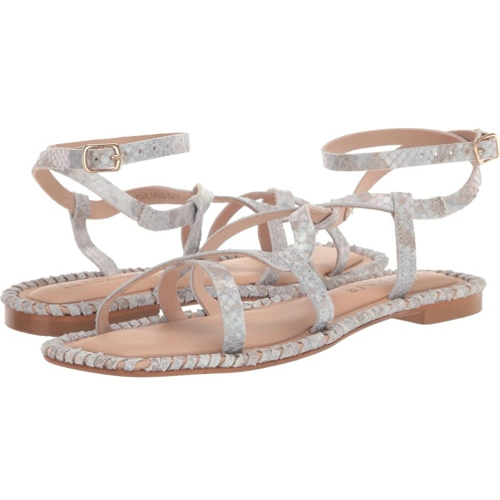 Donald Pliner Emilia Women's Flat Sandal Sky Snake Print Size 9M NIB